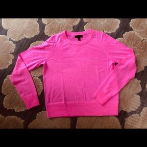 J. Crew. 100% Merino Wool. Hot Pink.